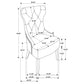 Baney Fabric Upholstered Dining Side Chair Beige and Rustic Grey - Discount Furniture Connection