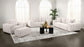 Burnett Chenille Upholstered Accent Chair Ivory - Discount Furniture Connection