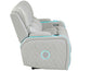 Luna Home Cinema Power Reclining Sofa, Ice Vegan Leather