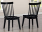 Vaughn 5-Piece 60-96″ w/2-18 Leaves Dining Set, Coffee & Black Finish