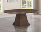 Vaughn 60-96″ Table with 2-18″ Leaves, Coffee Finish