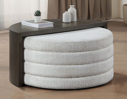 Florence, Black
Nesting Cocktail Table with Castered Ottoman