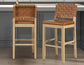 Reid Camel Vegan Leather 30″ Bar Stool, Sand Finish