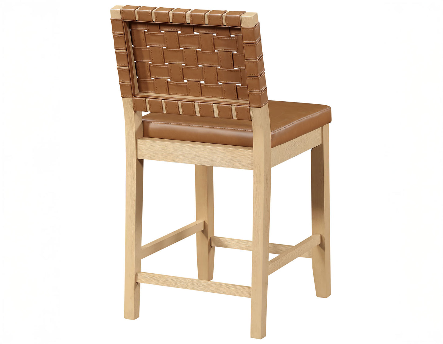 Reid Camel Vegan Leather 30″ Bar Stool, Sand Finish
