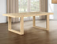 Reid 77-95″ Dining Table with 18″ Leaf, Sand Finish