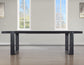 Reid 77-95″ Dining Table with 18″ Leaf, Black Finish