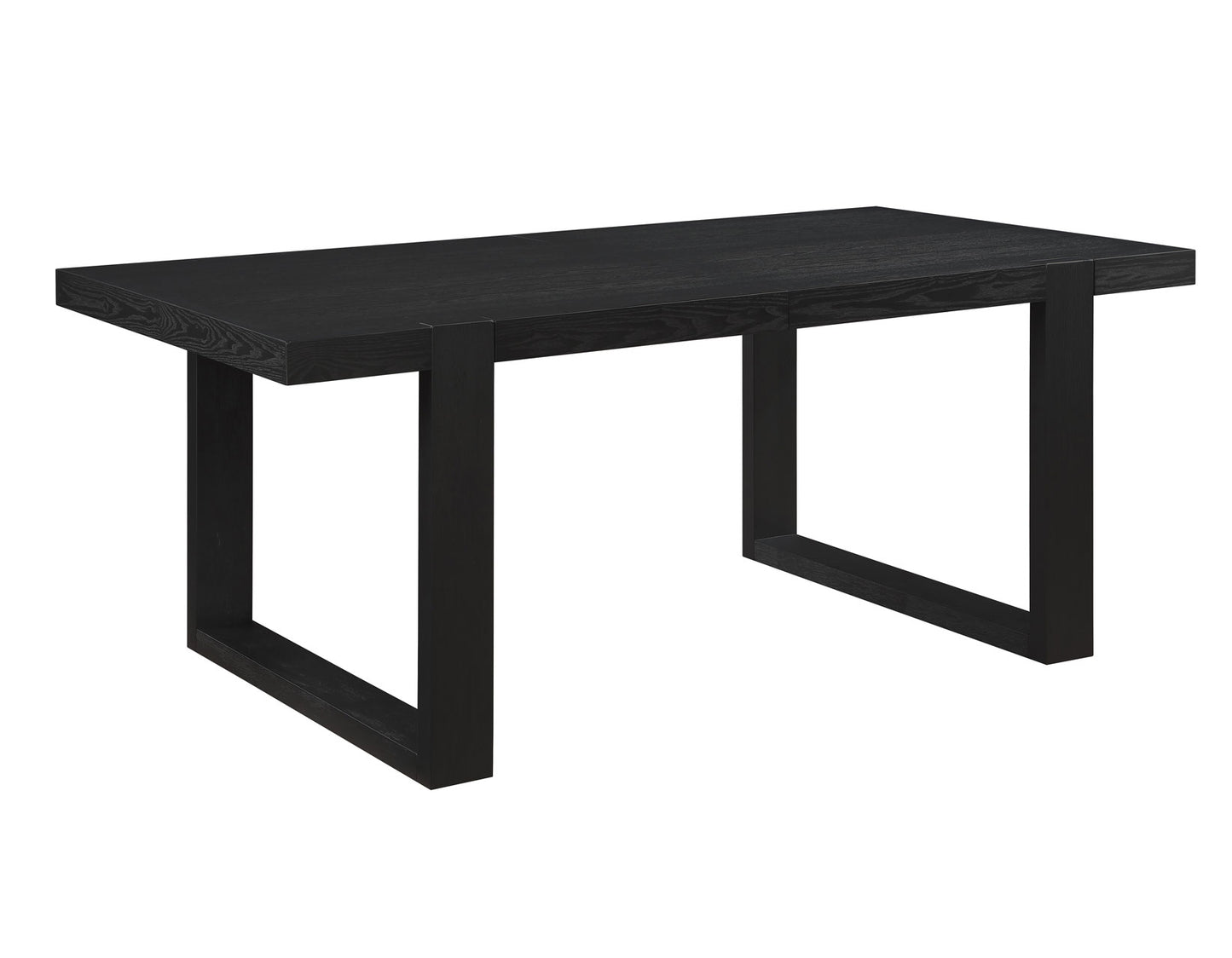 Reid 77-95″ Dining Table with 18″ Leaf, Black Finish