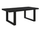 Reid 77-95″ Dining Table with 18″ Leaf, Black Finish