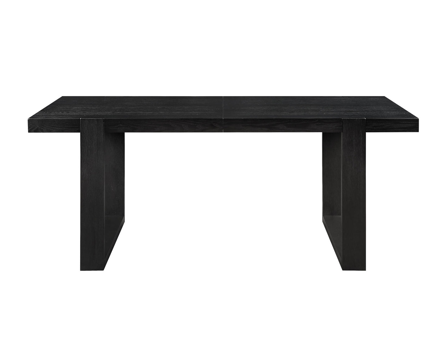 Reid 77-95″ Dining Table with 18″ Leaf, Black Finish