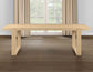Reid 5-Piece 77-95″ Dining Set, Sand Finish with Camel Vegan Leather