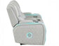 Luna Home Cinema Power Reclining Console Loveseat, Ice Vegan Leather