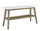 Vida, Sofa Table, White Marble Top, Blonde