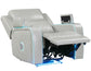 Luna Home Cinema Power Recliner, Ice Vegan Leather