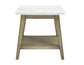 Vida, End Table, White Marble Top, Blonde
