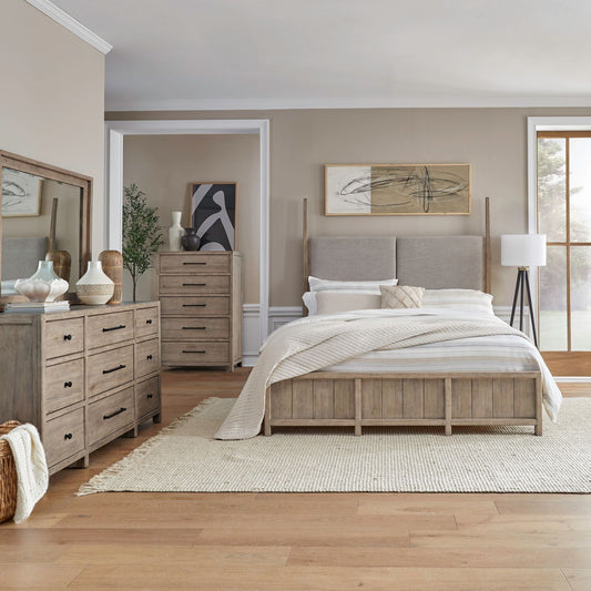 King California Poster Bed, Dresser & Mirror, Chest