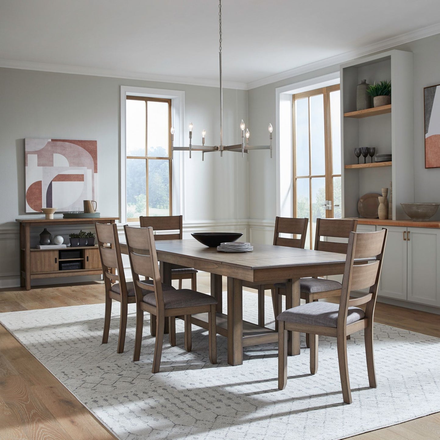 Optional 7 Piece Trestle Table Set