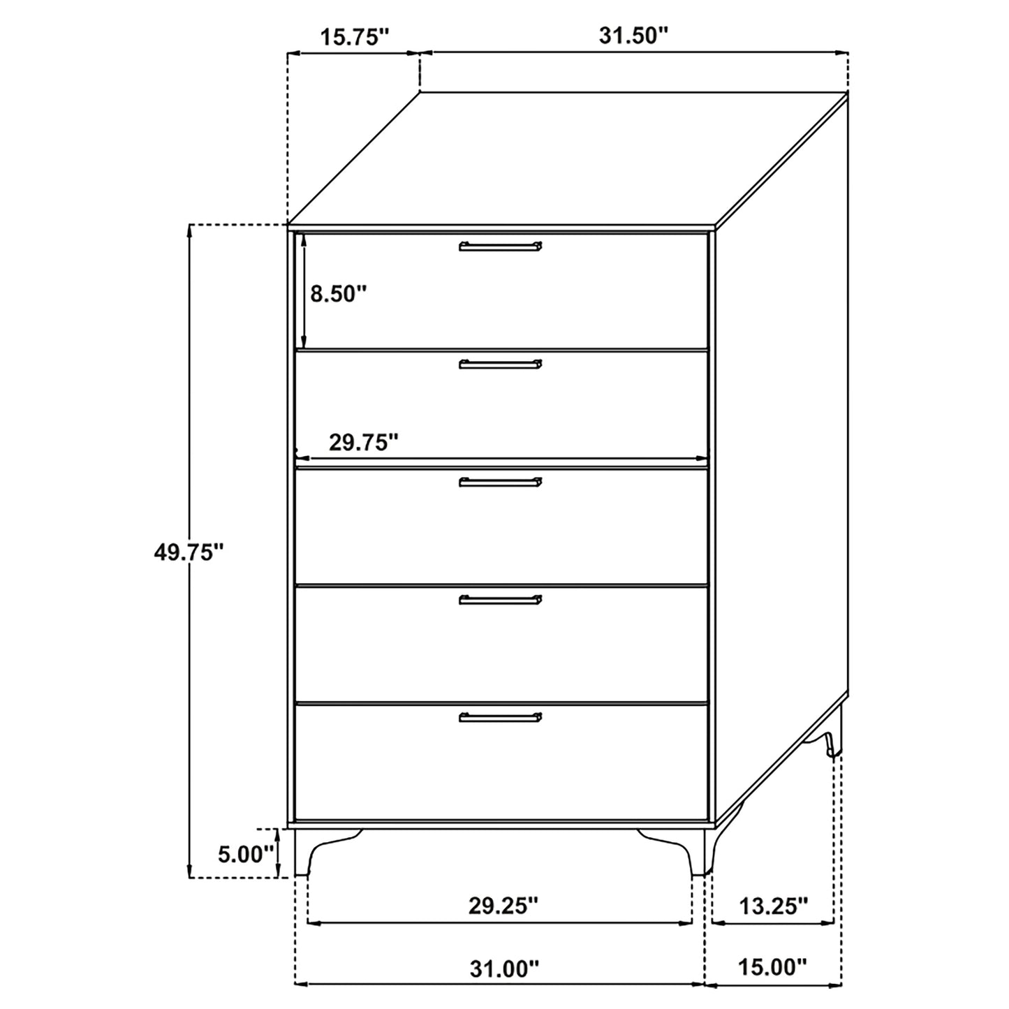Kendall 5-piece Eastern King Bedroom Set Black - Discount Furniture Connection