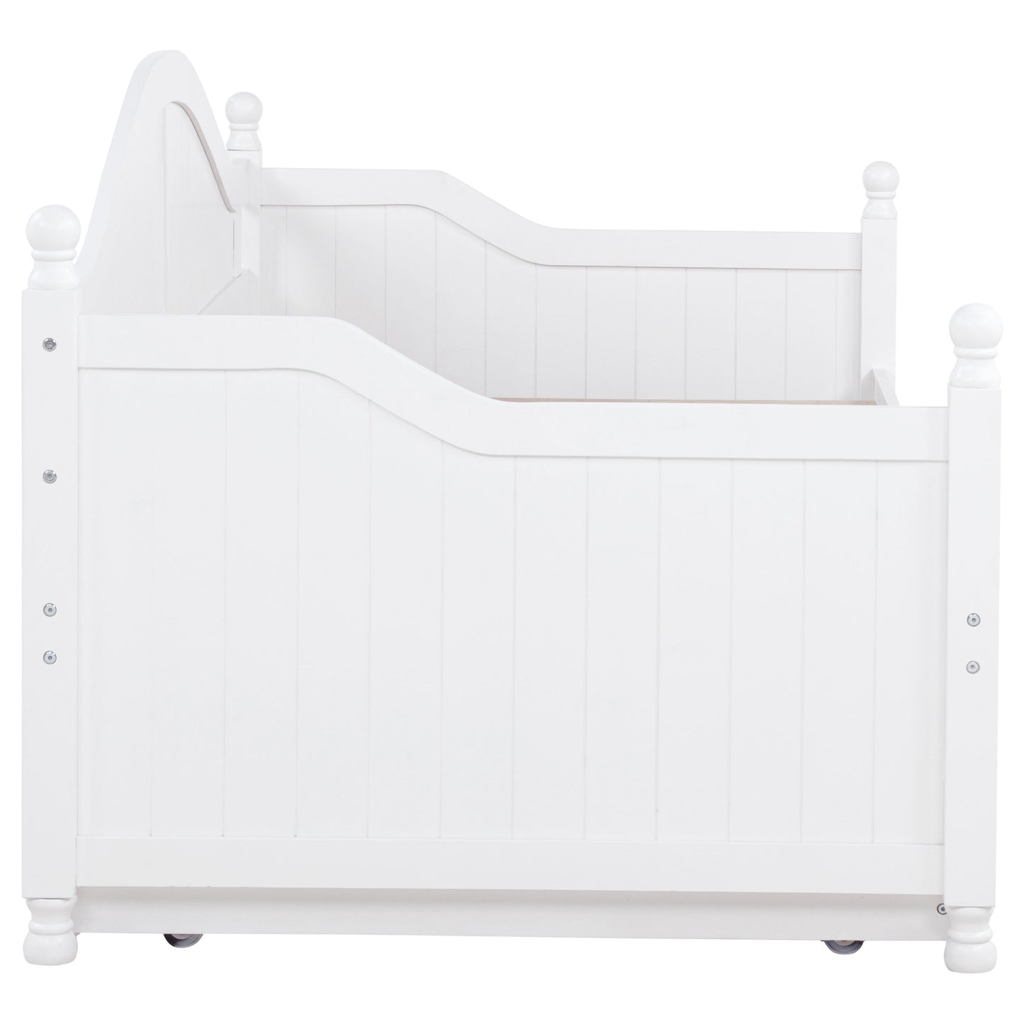 Julie Ann Wood Twin Daybed with Trundle White - Discount Furniture Connection