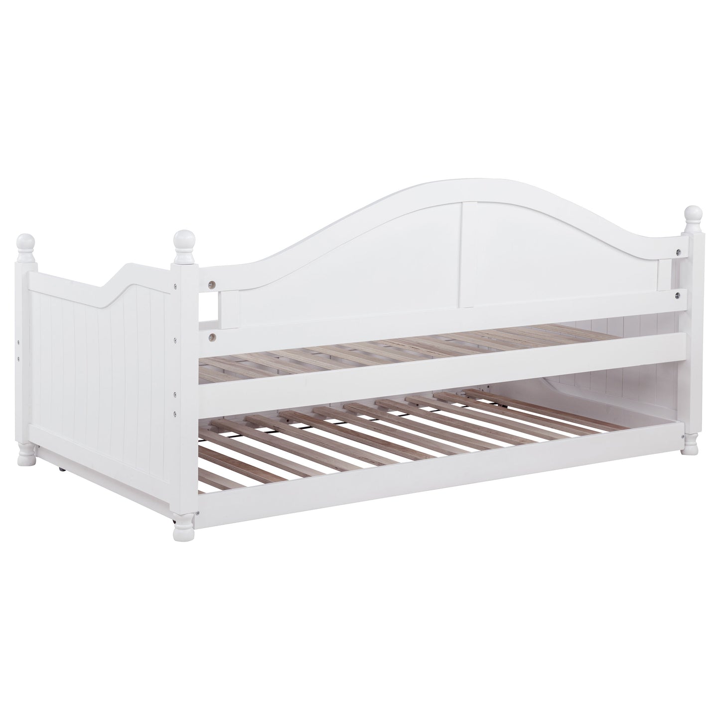 Julie Ann Wood Twin Daybed with Trundle White - Discount Furniture Connection