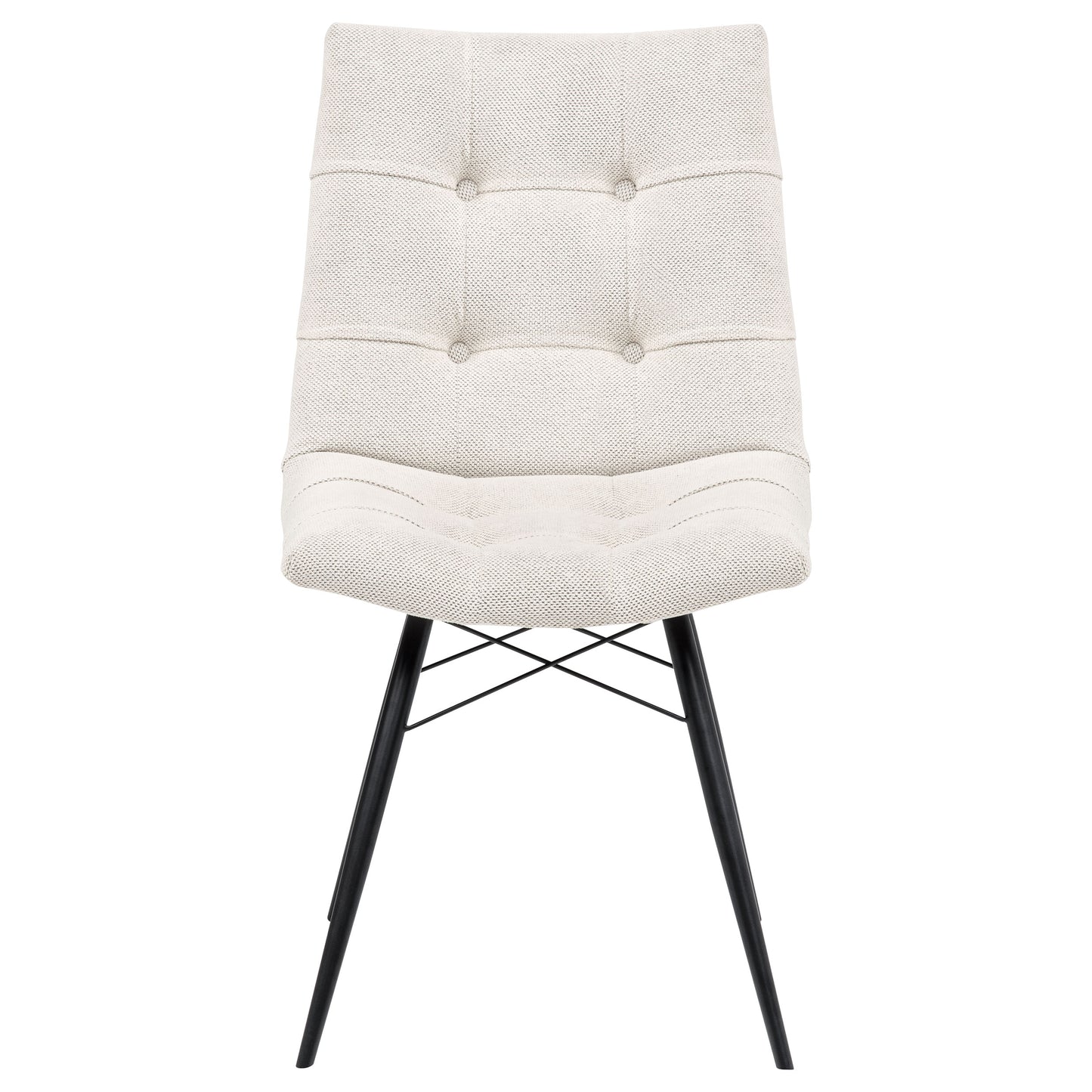 Aiken Fabric Upholstered Dining Side Chair Saddle Stone White (Set of 4)