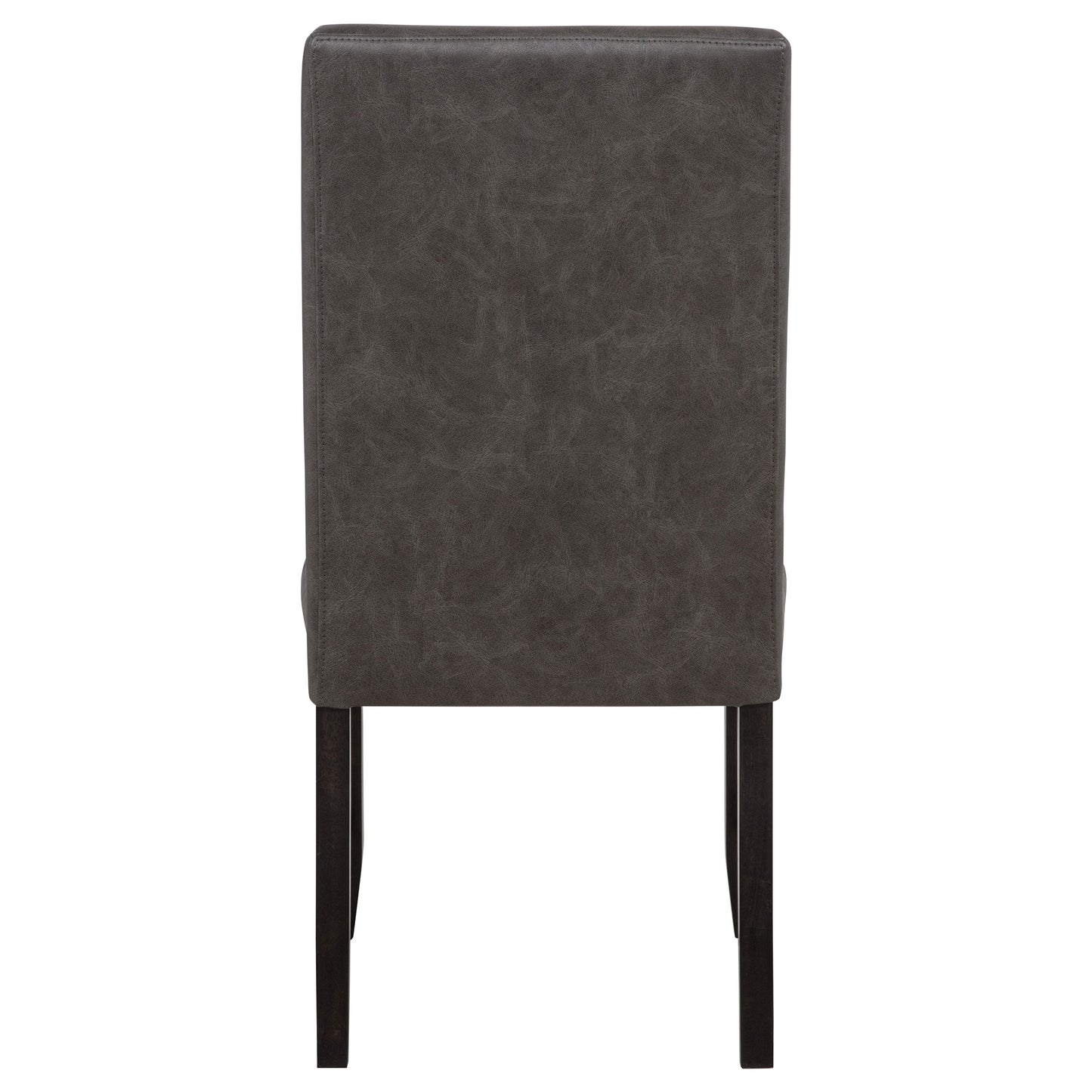 Averill Faux Leather Upholstered Dining Side Chair Dark Grey (Set of 2)