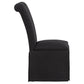 Shawna Upholstered Skirted Side Chair Black (Set of 2)