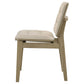 Redbridge Velvet Upholstered Side Chair Cream and Natural Oak (Set of 2)