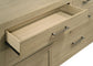 Hendricks 6-drawer Bedroom Dresser and Mirror Light Oak