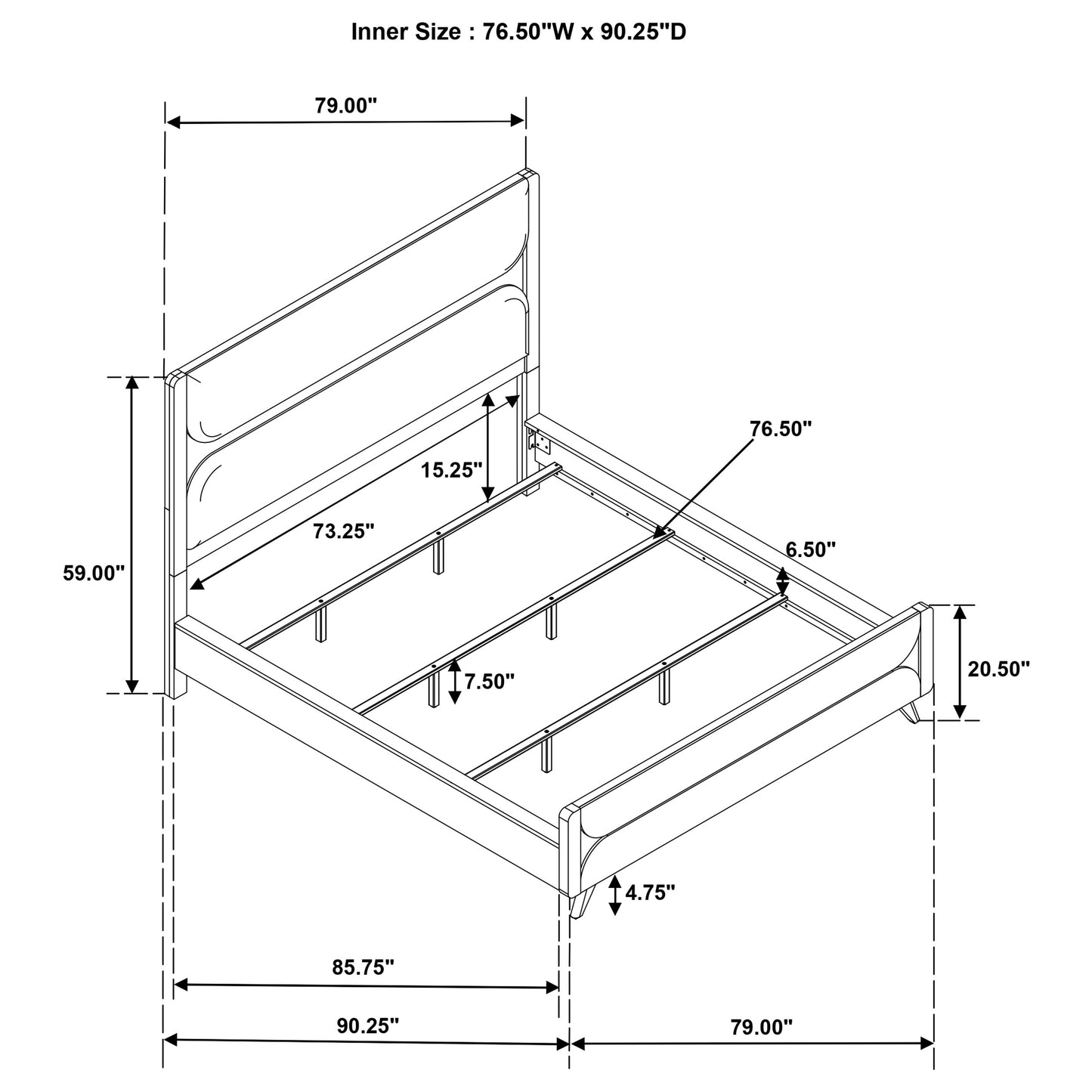 Bennett 4-piece California King Bedroom Set Light Oak