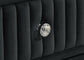Ravenne 2-drawer Velvet Upholstered LED Nightstand with USB Black