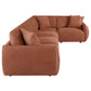 Elysia 5-piece Chenille Upholstered Modular Sectional Sofa Coral
