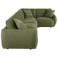Elysia 5-piece Chenille Upholstered Modular Sectional Sofa Green