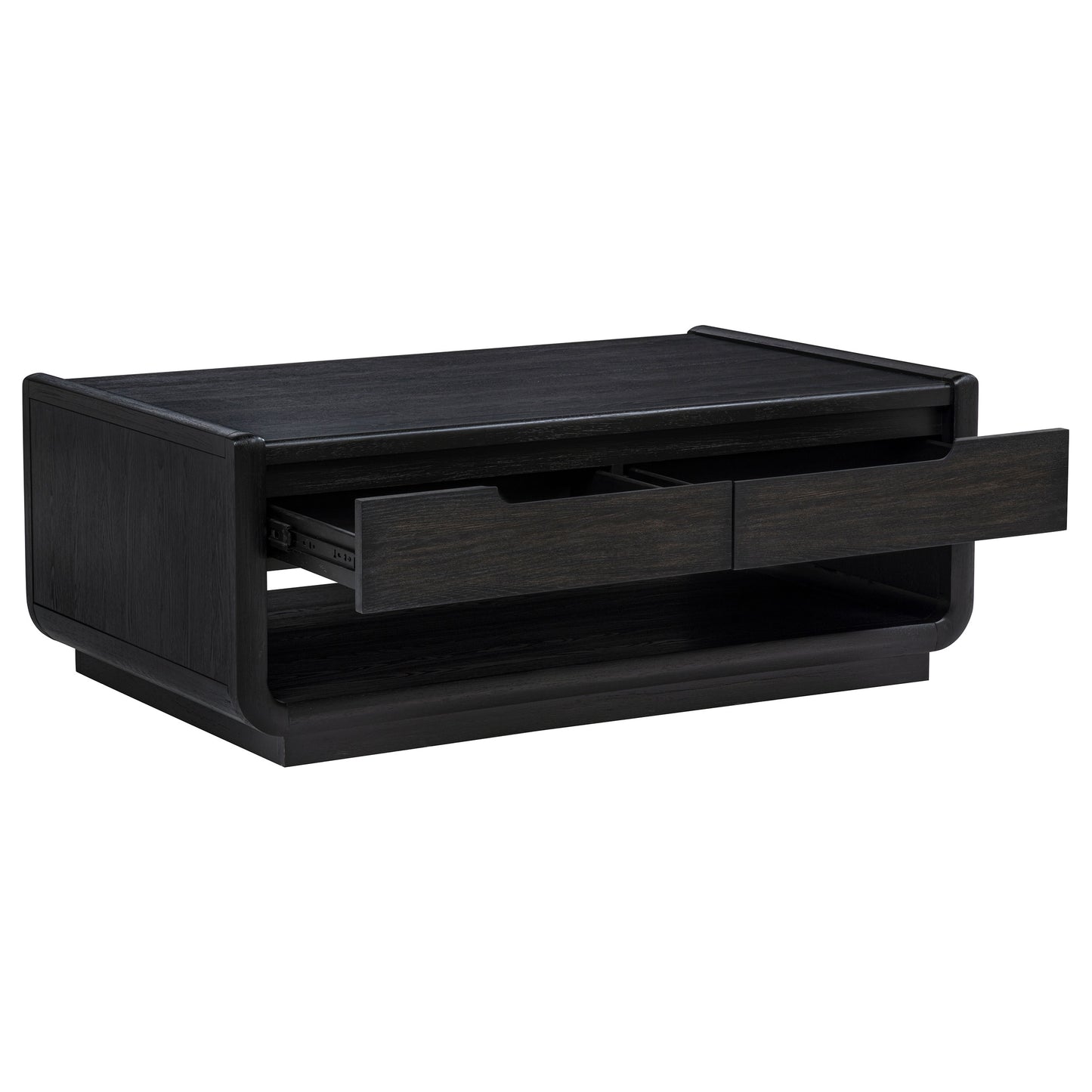 Leandro 3-piece Wood Coffee and End Table Set Burnished Black