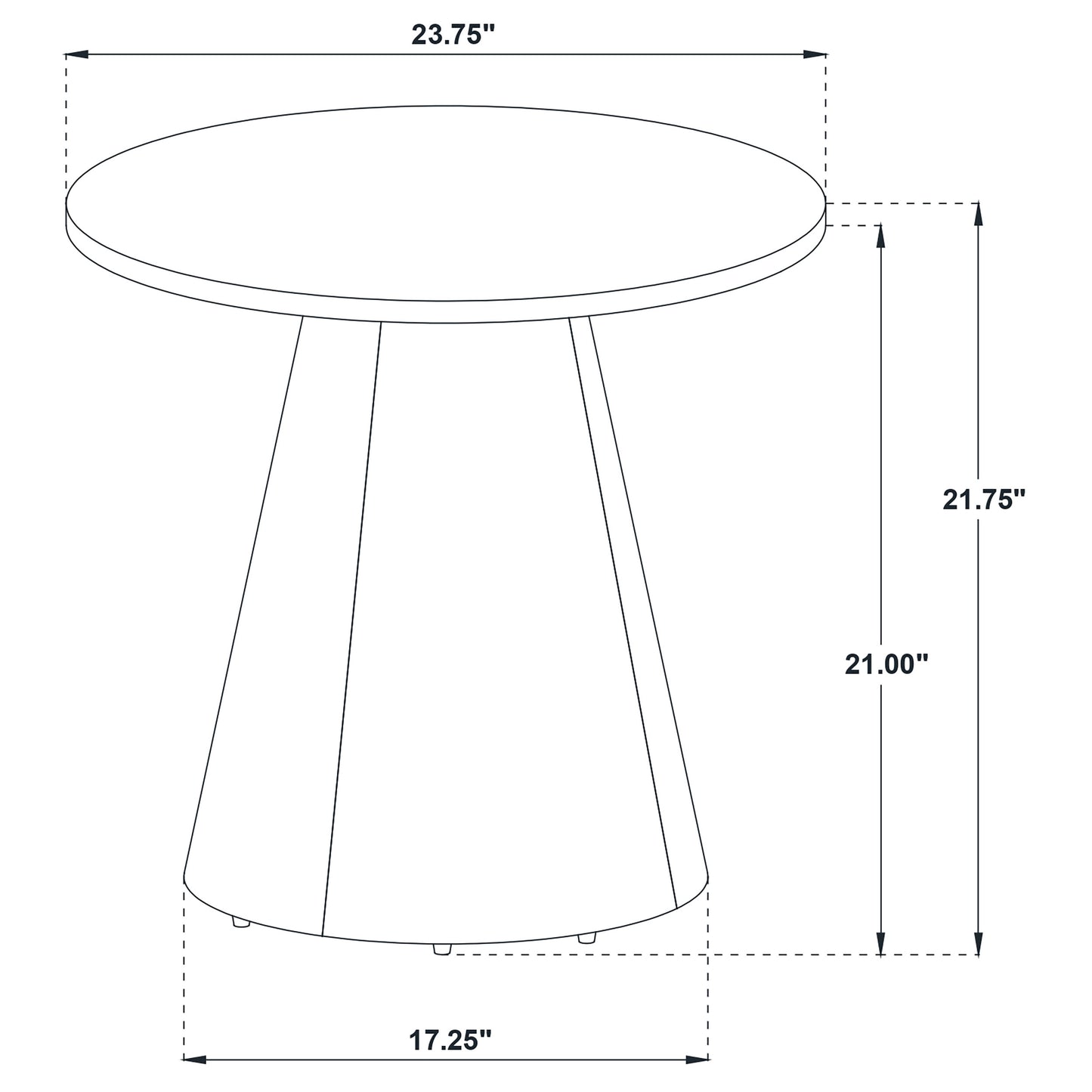 Franklin Round Wood Pedestal Side End Table Dark Brown