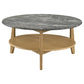 Bradley 2-Piece Round SmartTop Coffee Table Set Grey and Natural