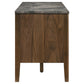 Bradley 63-inch 2-Door SmartTop TV Stand Smokey Grey and Brown