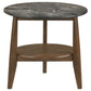 Bradley 2-Piece Round SmartTop Coffee Table Set Smokey Grey and Brown