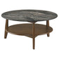 Bradley 2-Piece Round SmartTop Coffee Table Set Smokey Grey and Brown