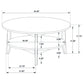 Bradley 2-Piece Round SmartTop Coffee Table Set Smokey Grey and Brown