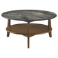 Bradley 3-Piece Round SmartTop Coffee Table Set Smokey Grey and Brown
