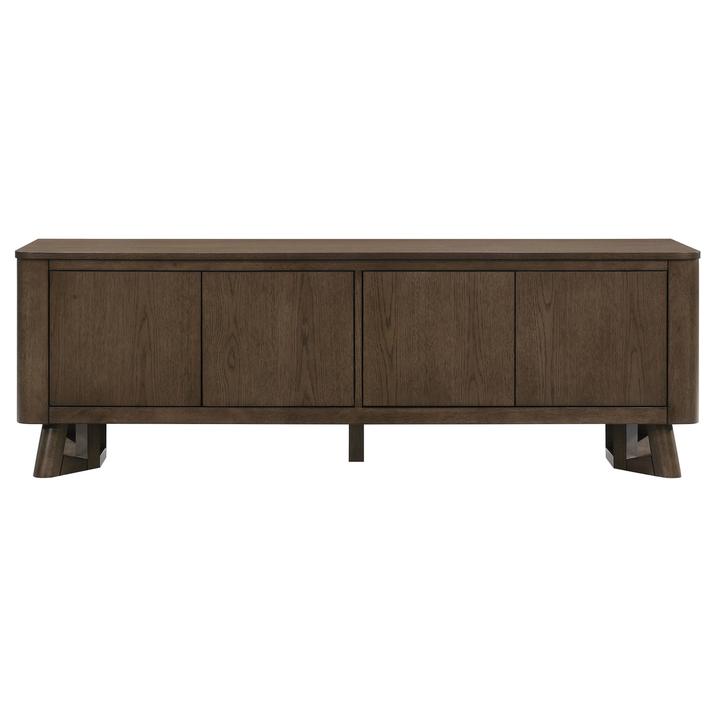 Trotter 71-inch 4-Door Wood TV Stand Media Console Brown