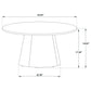 Franklin 2-piece Round Pedestal Coffee Table Set Grey and Dark Brown