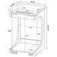Ralston C-Shaped Lift-Top Sofa Side Table With Casters Light Oak