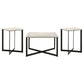 Tobin 3-piece Marble Top Coffee and End Table Set White