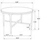 Hermas 2-piece Round Marble Coffee and End Table Set White