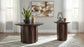 Cayenne Solid Mango Wood Accent Side End Table Walnut