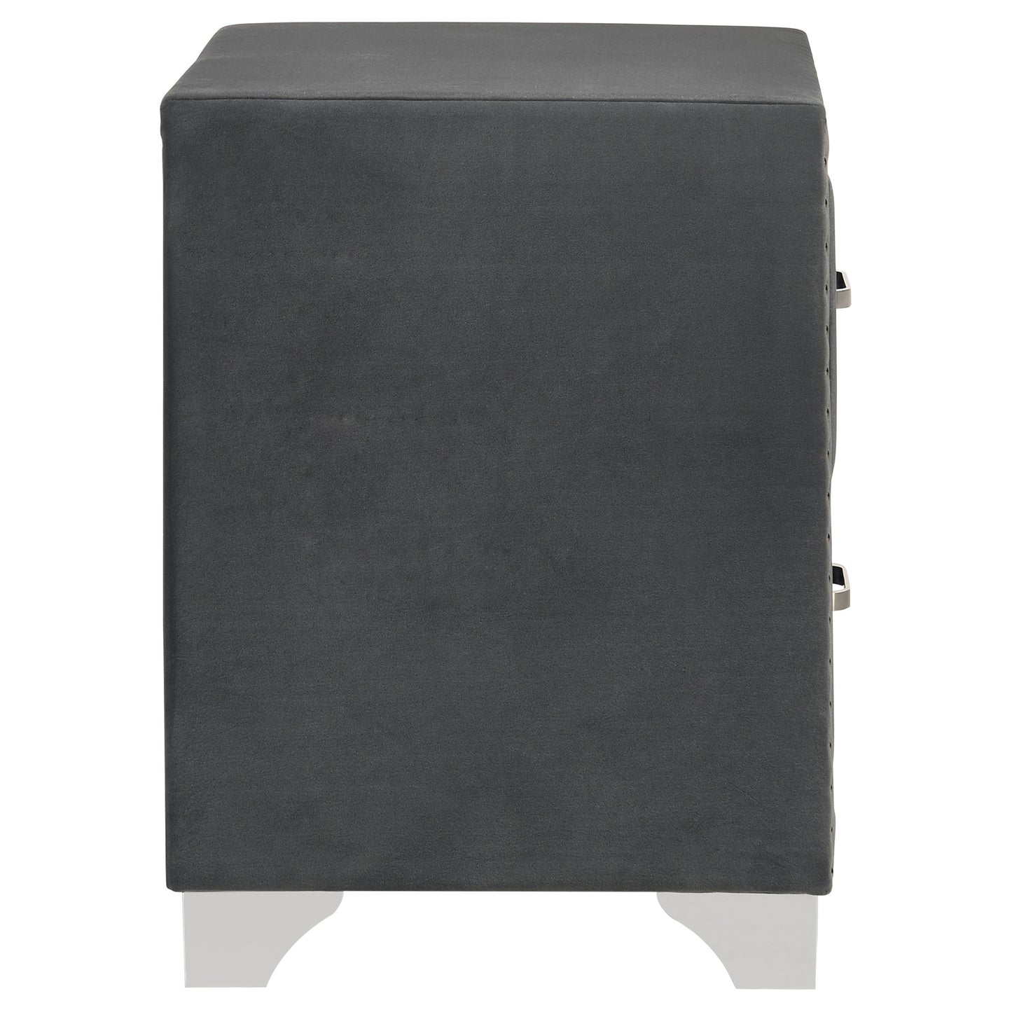 Melody Upholstered 2-drawer Nightstand Grey - Discount Furniture Connection