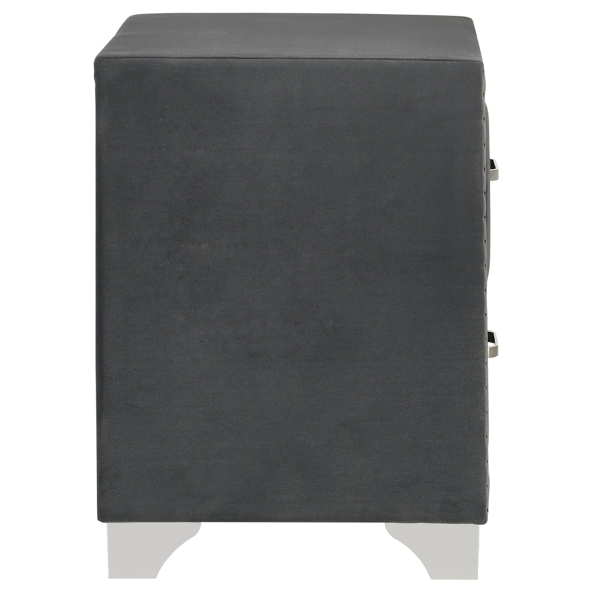 Melody Upholstered 2-drawer Nightstand Grey - Discount Furniture Connection