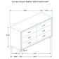 Melody 6-drawer Upholstered Dresser Grey - Discount Furniture Connection