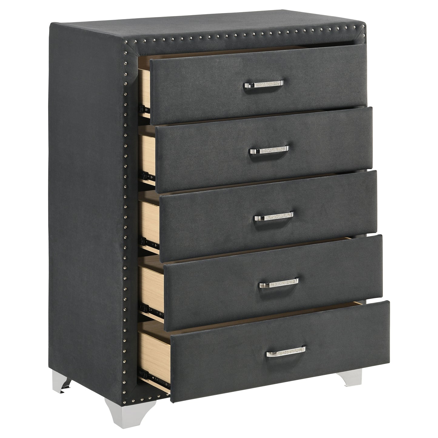 Melody 5-drawer Bedroom Chest Grey - Discount Furniture Connection